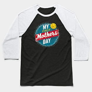 My first mothers day vintage fun print shirt 2 Baseball T-Shirt